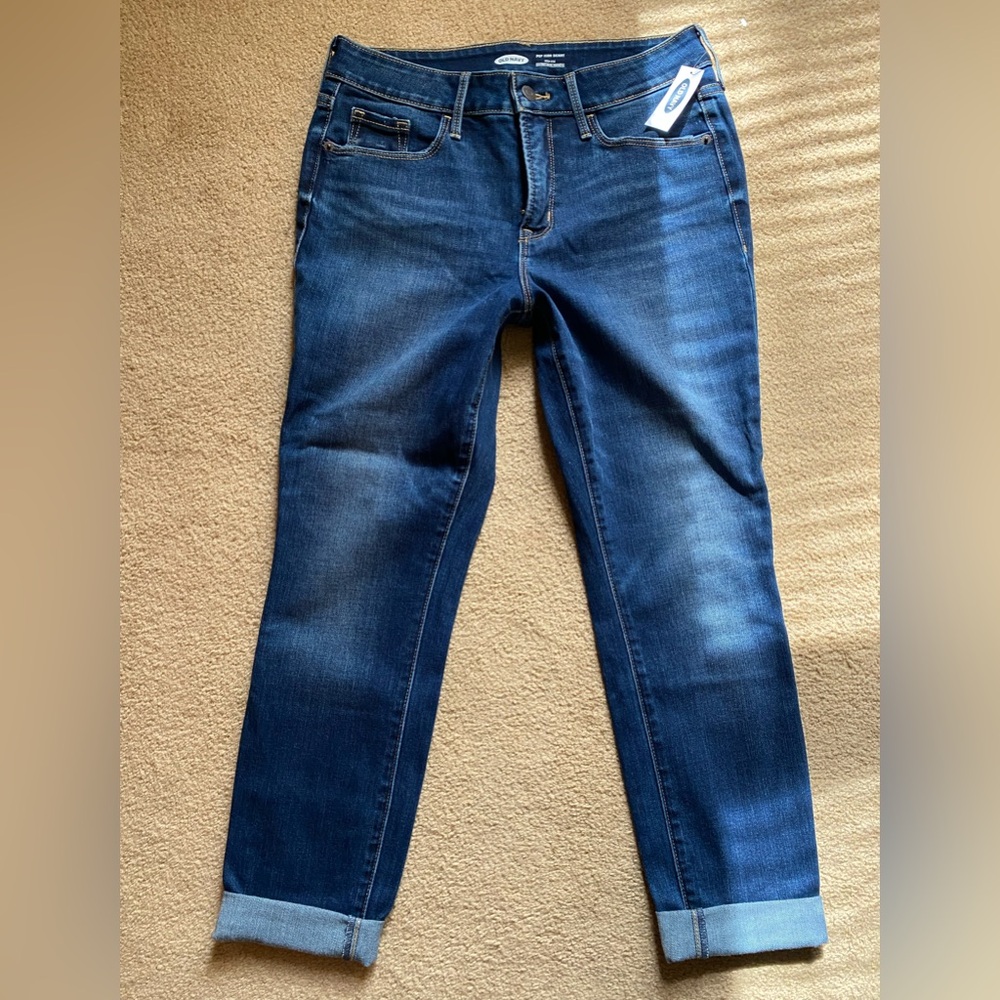 Old Navy Dark Blue Pop Icon Skinny Jeans NWT Size 8 Petite